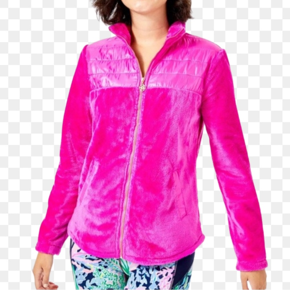 Lilly Pulitzer Women's Pink Velour Jacket Size M